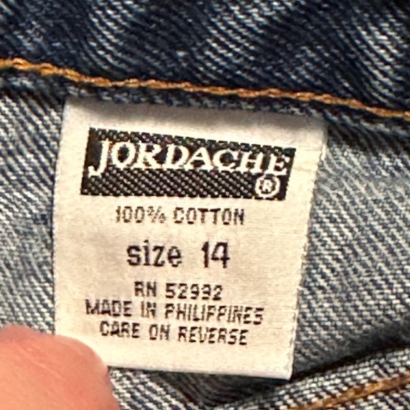 Vintage Jordache Denim Shorts Womens 14 High Rise 100% Cotton USA 90s - Picture 10 of 11